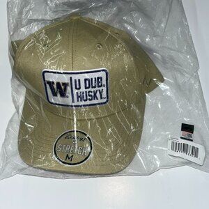 Washington U Dub Husky Strapback Hat Authentic Zephyr in Tan